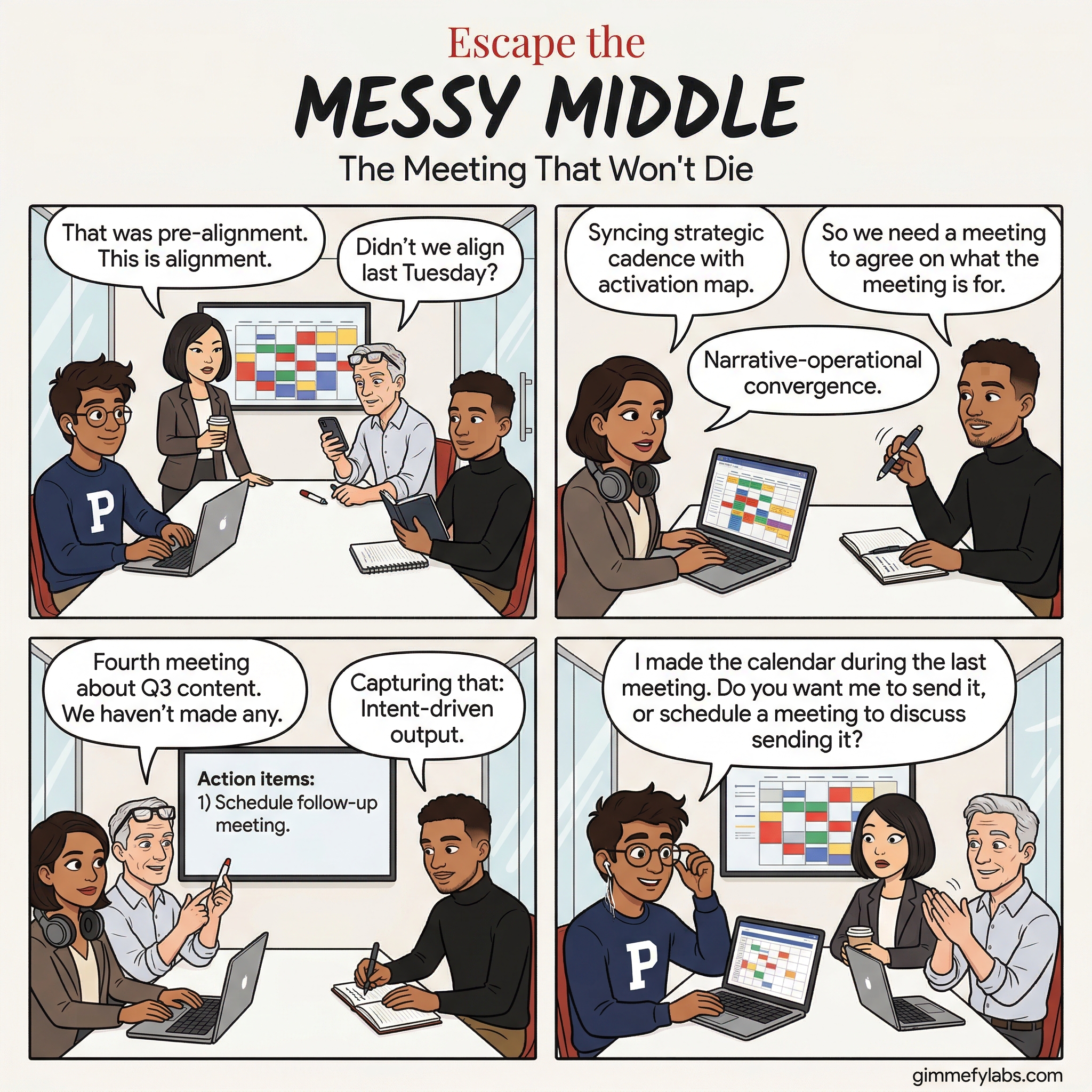 Messy Middle Comic #026: The Meeting That Wont Die - gimmefy