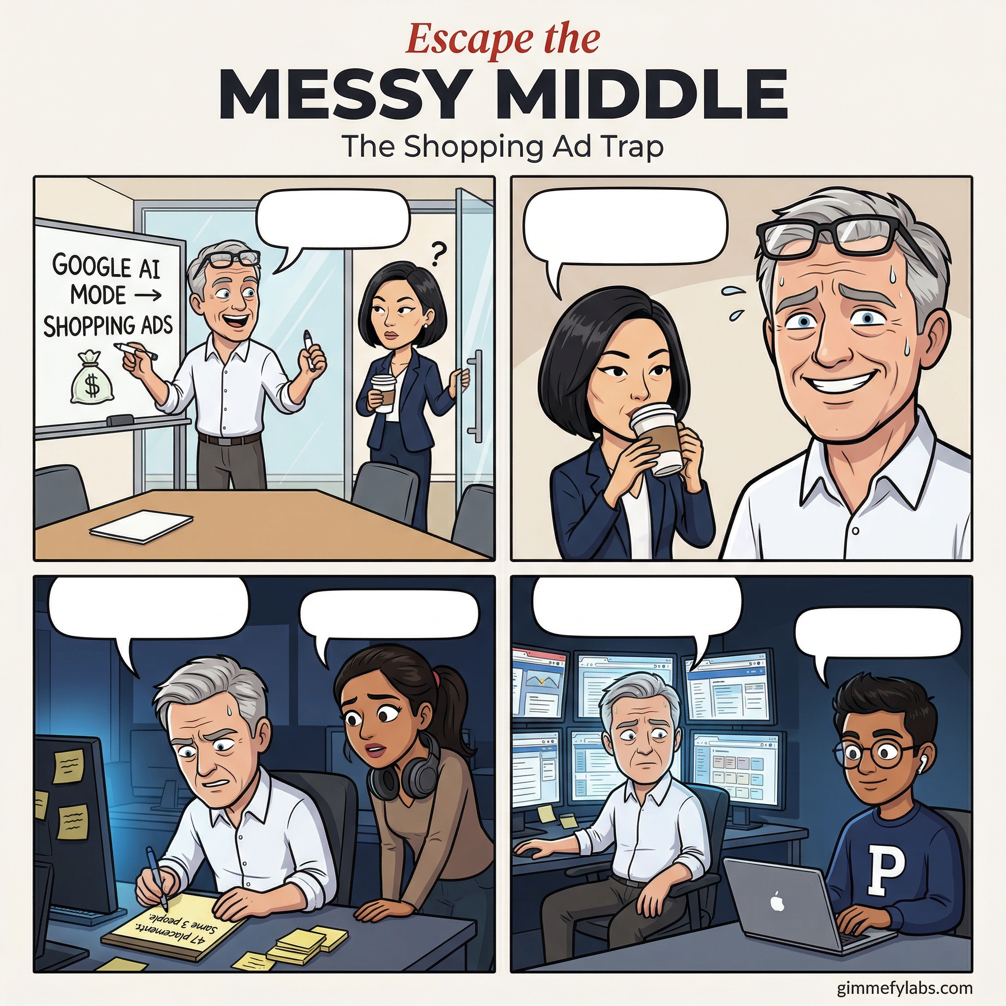 Messy Middle Comic: The Shopping Ad Trap