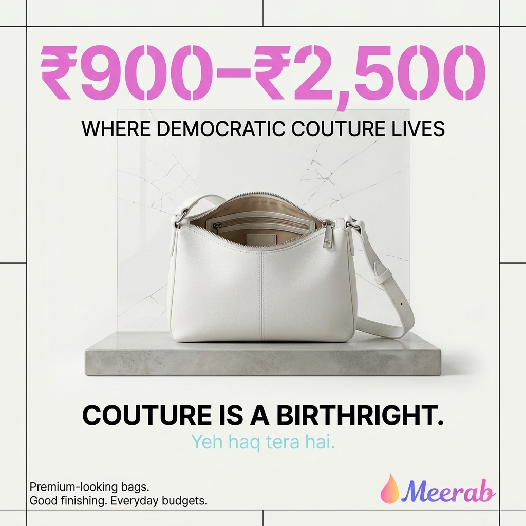 Meerab pricing hero — couture is a birthright