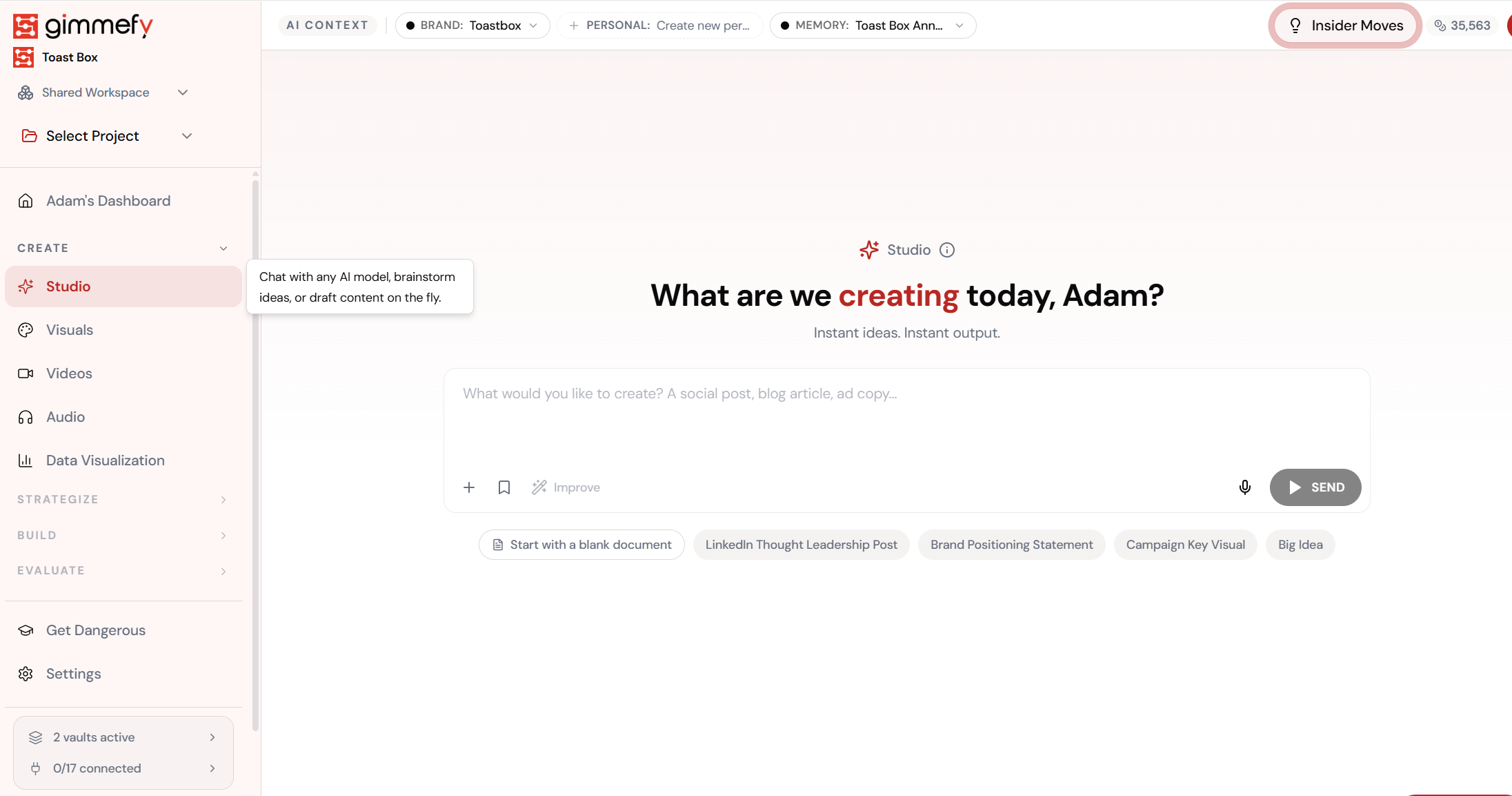 Step 1: Open Visual Hub