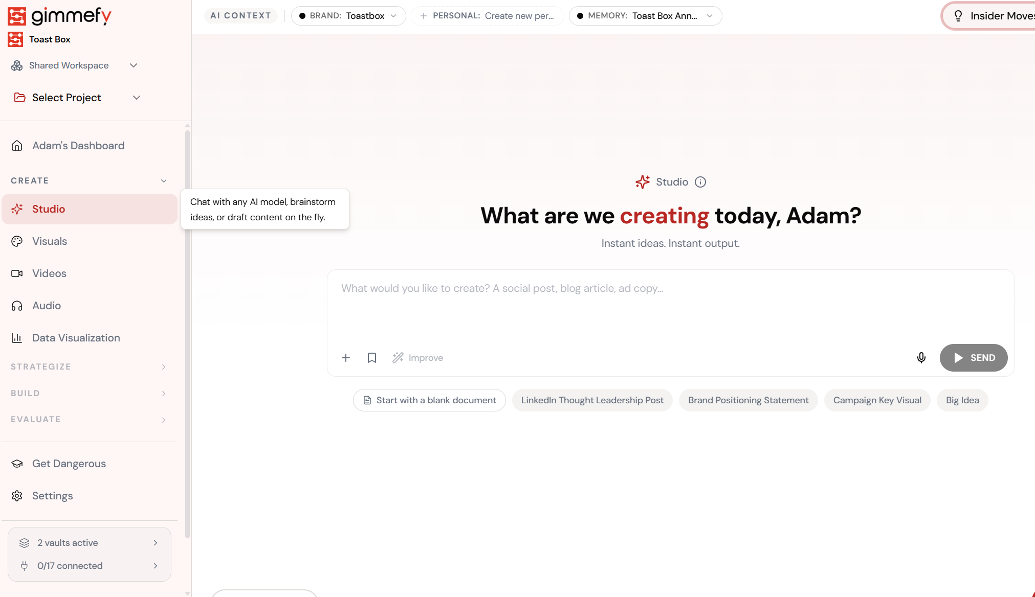 Step 1: Open Audio Hub
