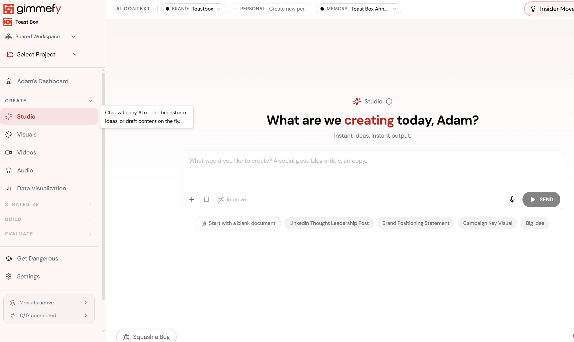 Step 1: Paste a URL into Studio