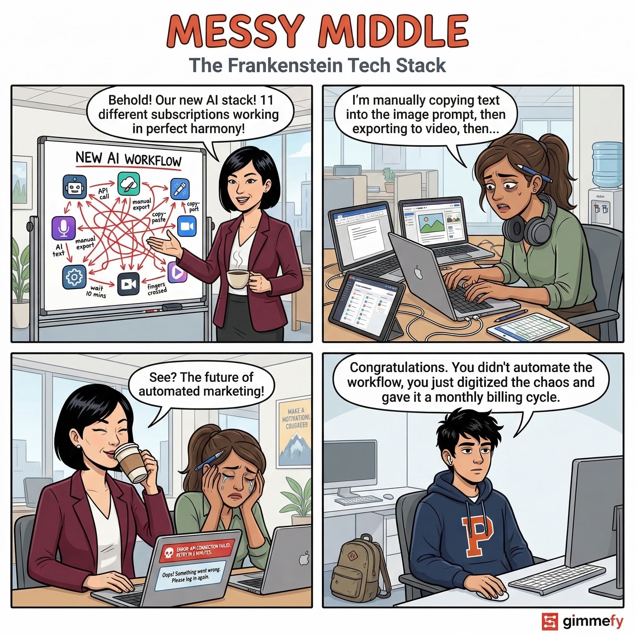 Messy Middle #001: The Frankenstein Tech Stack