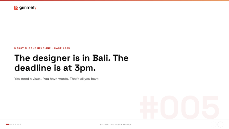 Messy Middle Helpline — Case #005: Chat-to-Image Generation