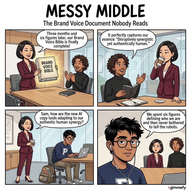 Messy Middle #004: The Brand Voice Document Nobody Reads